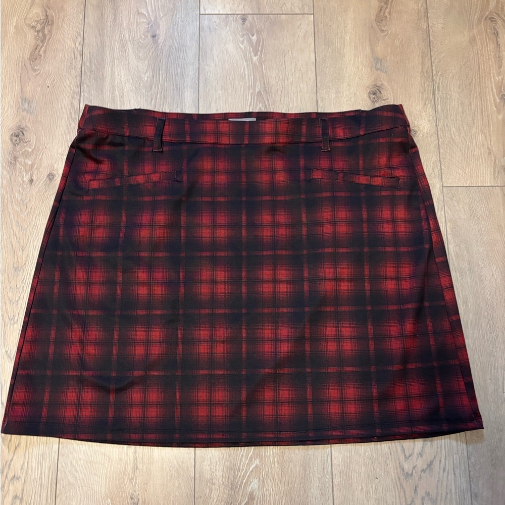 Plaid Red Skirt